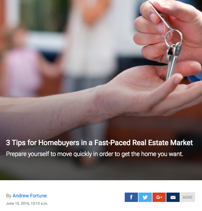 3 Tips for Homebuyers in a Fast-Paced Real Estate Market Image