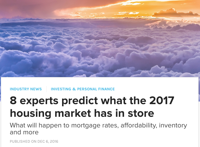 8 experts predict what the 2017 housing market has in store Image