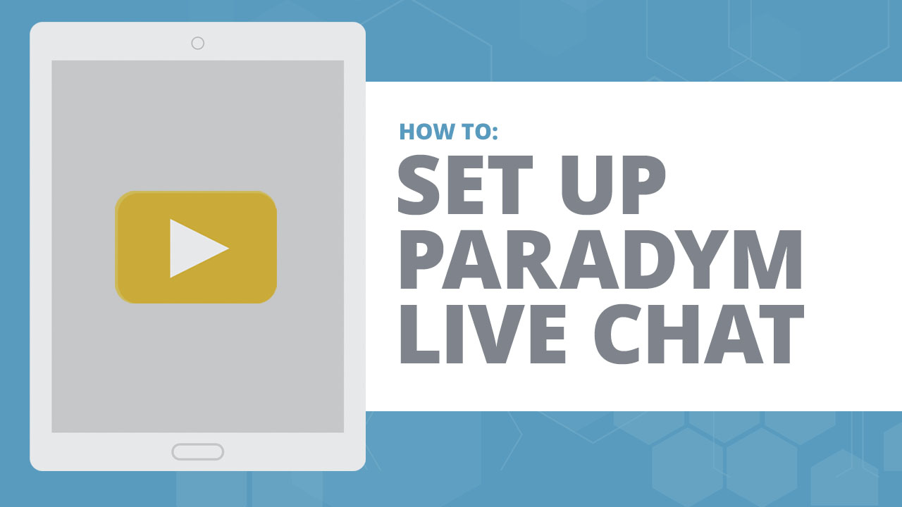 How to Set Up Paradym Live Chat