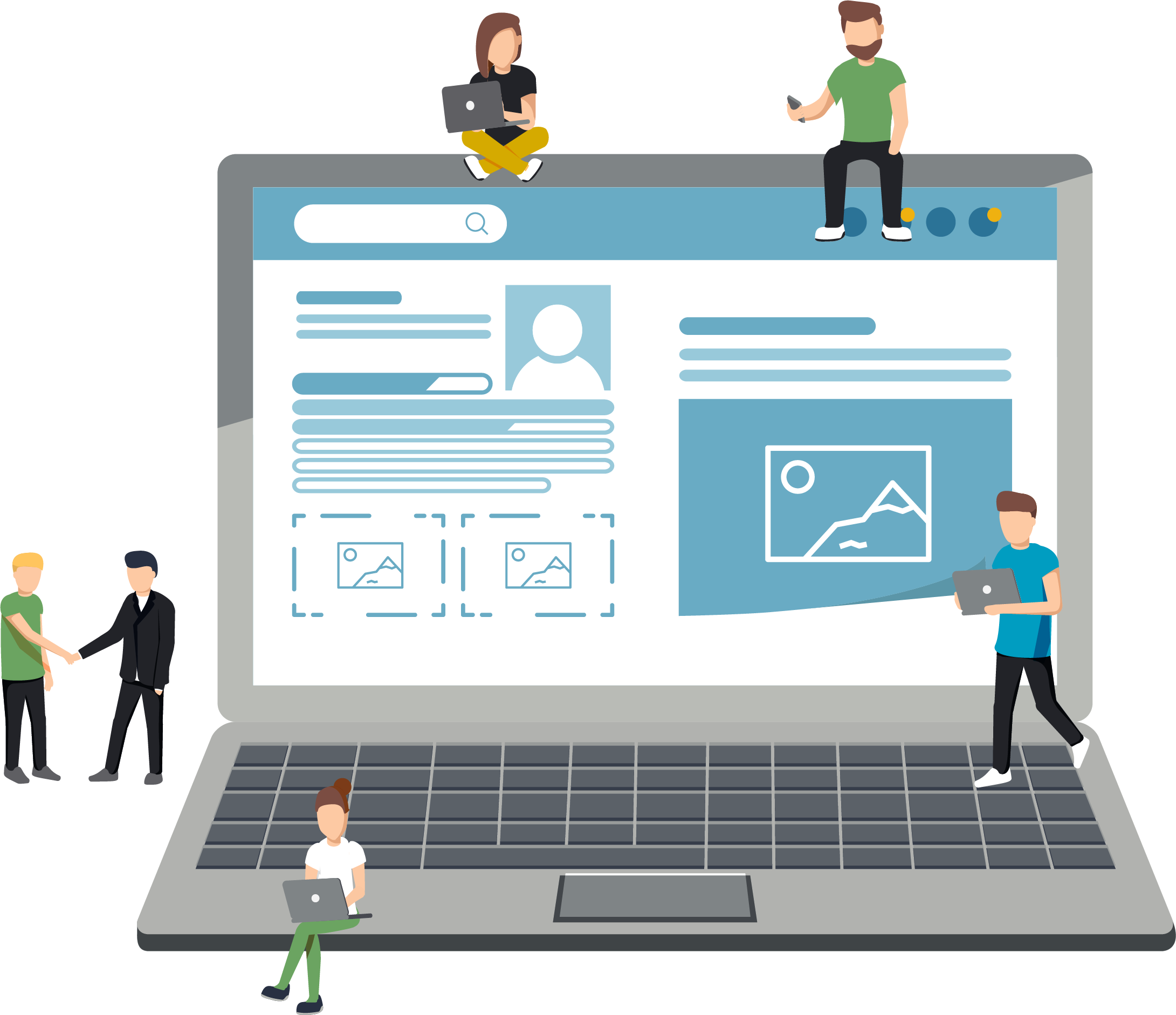Isometric Social Graphic
