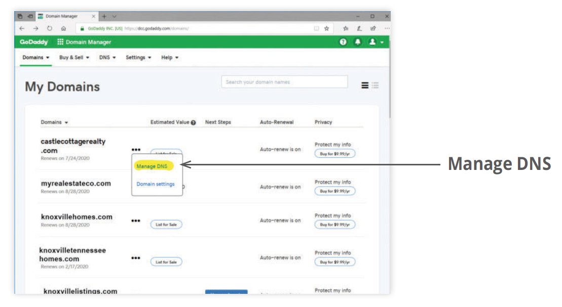 How to find out my domain manager