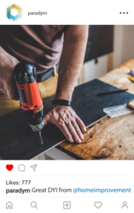 Social media post home improvement paradym